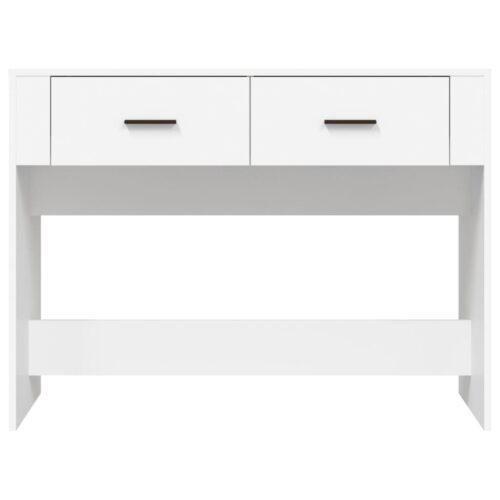 Wooden Console Table Hallway Entry Dressing Display Shelf Desk Drawers White - Image 6