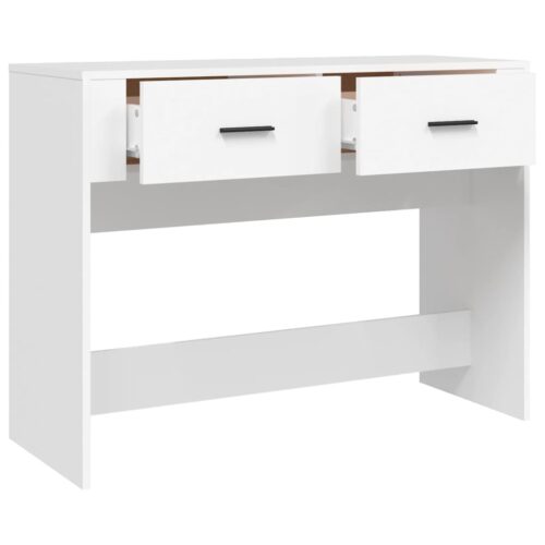 Wooden Console Table Hallway Entry Dressing Display Shelf Desk Drawers White - Image 7