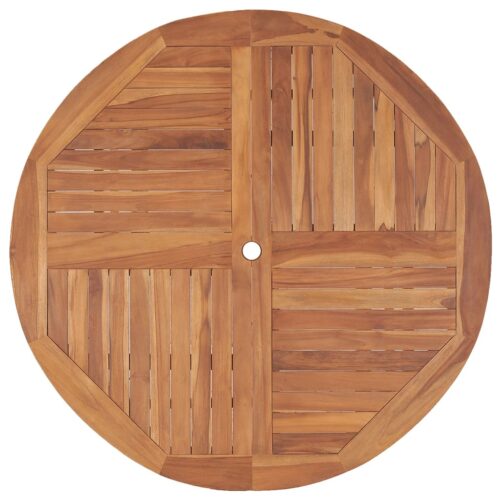 Garden Dining Table 110x75cm Solid Wood Teak - Image 4