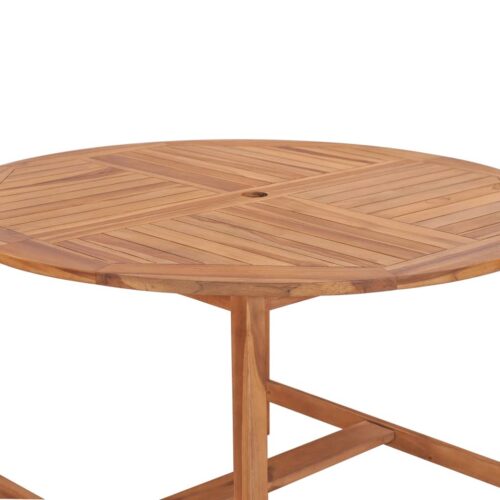 Garden Dining Table 110x75cm Solid Wood Teak - Image 5