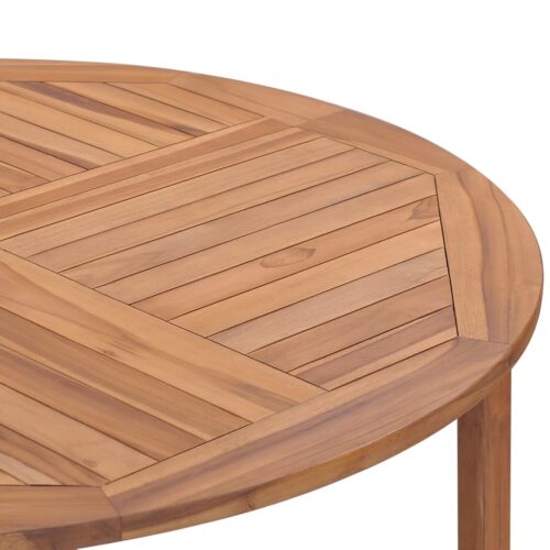 Garden Dining Table 110x75cm Solid Wood Teak - Image 7