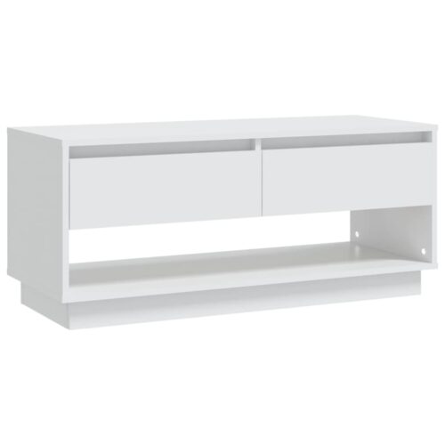 Wooden Console Table Entertainment TV Unit Drawers Stand Storage Shelf White