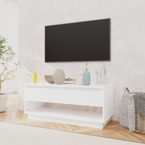 Wooden Console Table Entertainment TV Unit Drawers Stand Storage Shelf White - Image 10