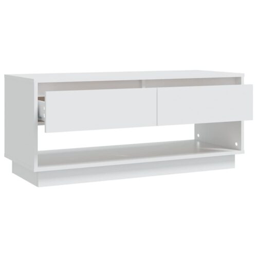 Wooden Console Table Entertainment TV Unit Drawers Stand Storage Shelf White - Image 7