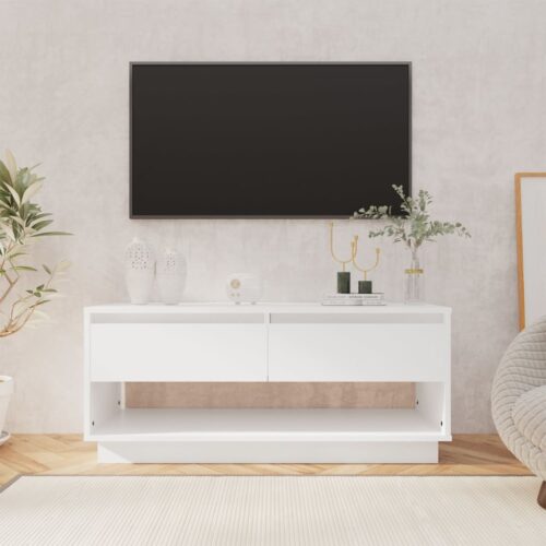 Wooden Console Table Entertainment TV Unit Drawers Stand Storage Shelf White - Image 9
