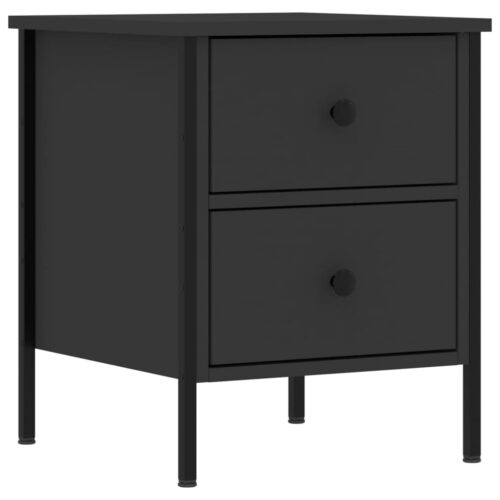Bedside Cabinets 2pcs Black 40x42x50cm Engineered Wood - Image 5