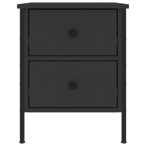 Bedside Cabinets 2pcs Black 40x42x50cm Engineered Wood - Image 6