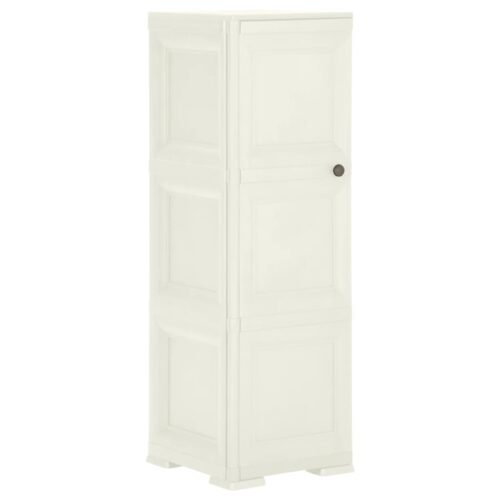 Plastic Cabinet 40x43x125cm Wood Design Vanilla Ice - Image 10