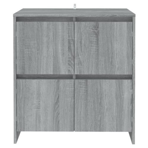 Wooden Sideboard Grey Kitchen Living Room Buffet Storage Cupboard Rack Cabinet - Image 3