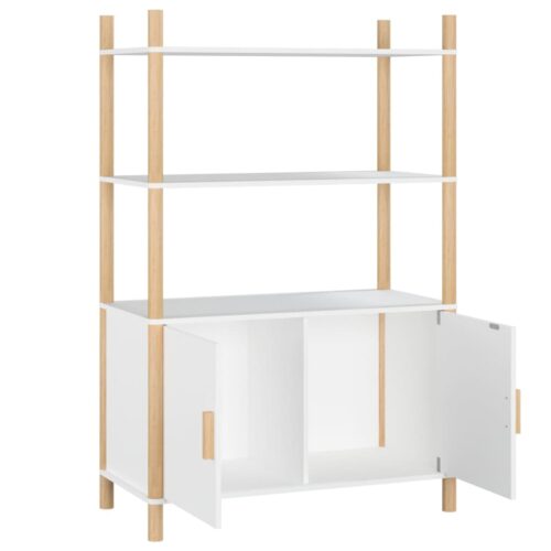 Highboard White 80x40x121cm Engineered Wood - Image 5