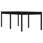 Garden Table Black 203.5x100x76cm Solid Wood Pine