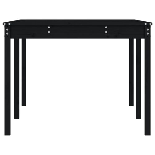 Garden Table Black 203.5x100x76cm Solid Wood Pine - Image 6