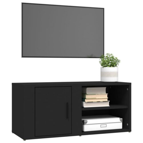 TV Cabinets 2pcs Black 80x31.5x36cm Engineered Wood - Image 4