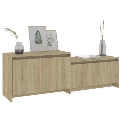 TV Cabinet Sonoma Oak 146.5x35x50cm Engineered Wood - Image 4