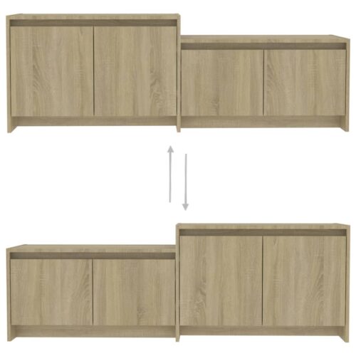TV Cabinet Sonoma Oak 146.5x35x50cm Engineered Wood - Image 5