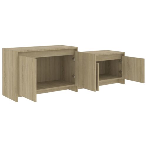 TV Cabinet Sonoma Oak 146.5x35x50cm Engineered Wood - Image 8