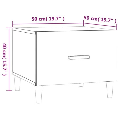 Coffee Tables 2pcs White 50x50x40cm Engineered Wood - Image 10
