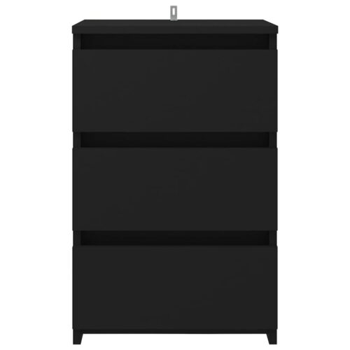 Bed Cabinets 2pcs Black 40x35x62.5cm Engineered Wood - Image 4