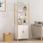Highboard White 60x40x173cm Engineered Wood