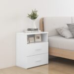 Bed Cabinets 2pcs White 50x32x60cm