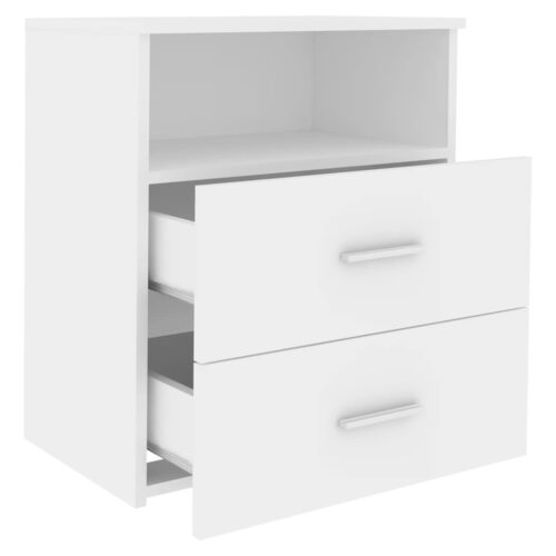 Bed Cabinets 2pcs White 50x32x60cm - Image 6