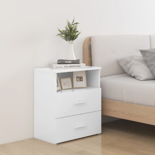 Bed Cabinets 2pcs White 50x32x60cm - Image 11