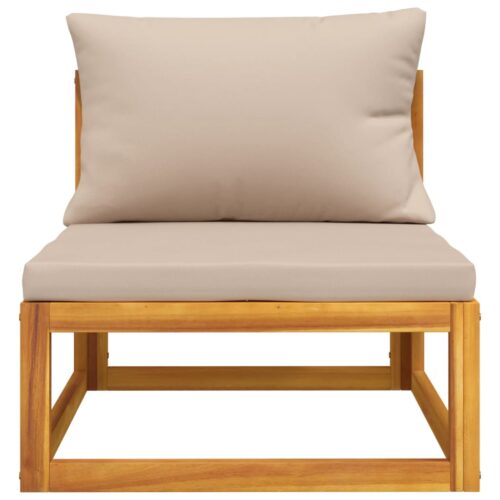 2-Piece Garden Sofa Set with Cushions Solid Wood Acacia - Image 4