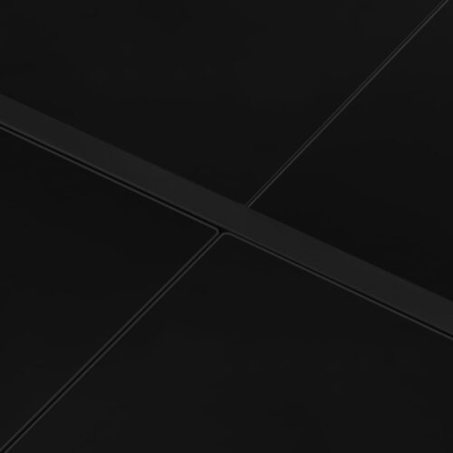 Garden Table 130x130x72cm Black Steel Glass - Image 5