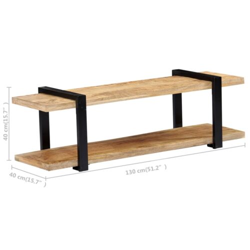 TV Cabinet 130x40x40cm Solid Mango Wood - Image 6