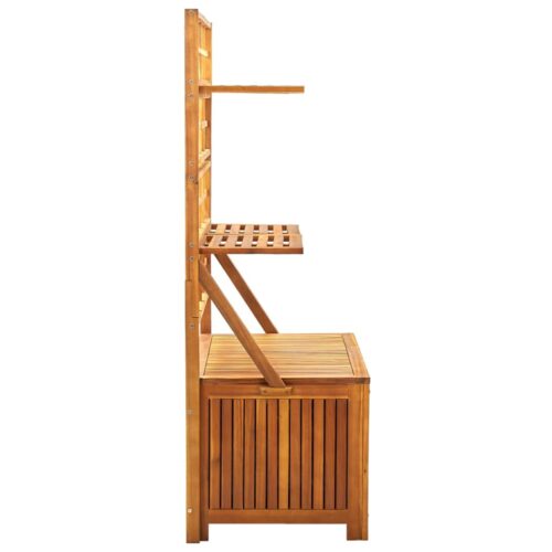 Storage Box with Trellis 99x55x160cm Solid Acacia Wood - Image 4