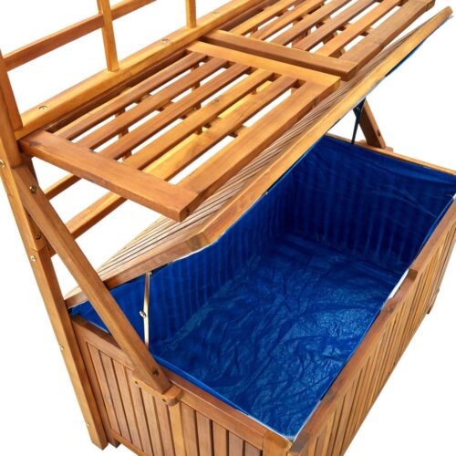 Storage Box with Trellis 99x55x160cm Solid Acacia Wood - Image 7