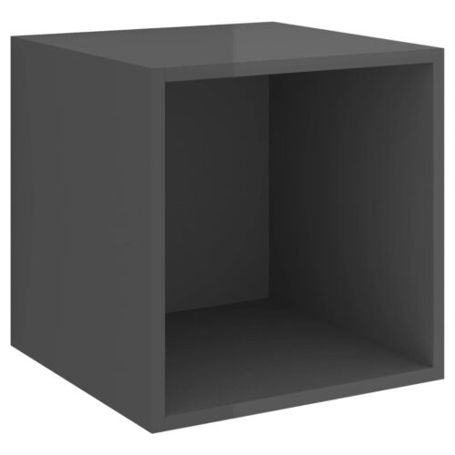 5pcs Set High Gloss Wooden Wall TV Cabinet Entertainment Unit Storage Shelves - Image 4