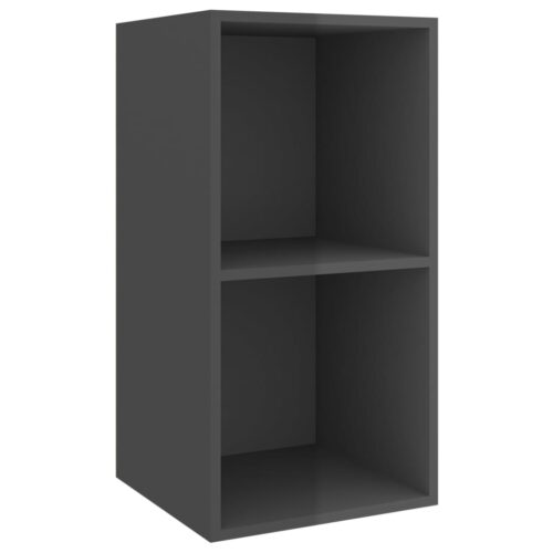5pcs Set High Gloss Wooden Wall TV Cabinet Entertainment Unit Storage Shelves - Image 5