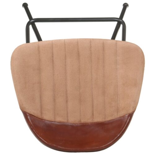 Bar Stools 2pcs Brown Real Leather - Image 10