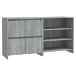2-Piece Sideboard Grey Sonoma Engineered Wood