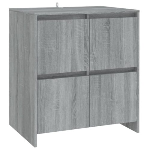 2-Piece Sideboard Grey Sonoma Engineered Wood - Image 3