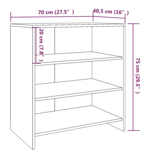 2-Piece Sideboard Grey Sonoma Engineered Wood - Image 7