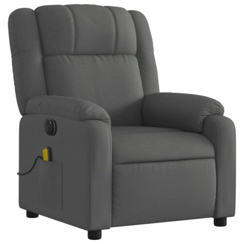 Electric Massage Recliner Chair Dark Grey Fabric - Image 3