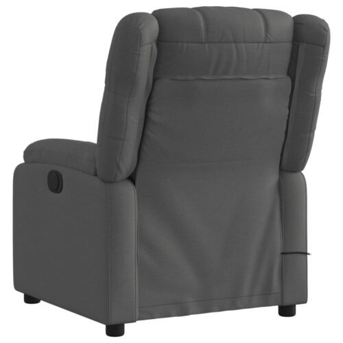 Electric Massage Recliner Chair Dark Grey Fabric - Image 4