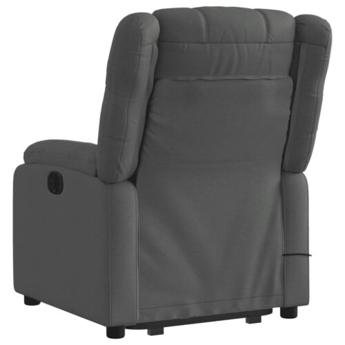 Stand up Massage Recliner Chair Dark Grey Fabric - Image 4
