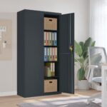 File Cabinet Anthracite 90x40x180cm Steel