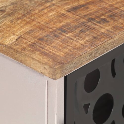 TV Cabinet 120x30x40cm Rough Mango Wood - Image 5