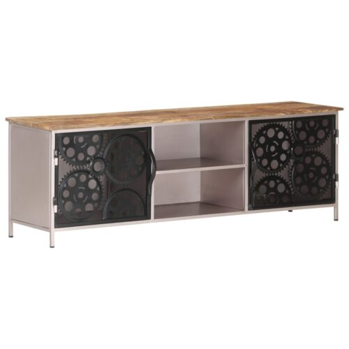 TV Cabinet 120x30x40cm Rough Mango Wood - Image 11