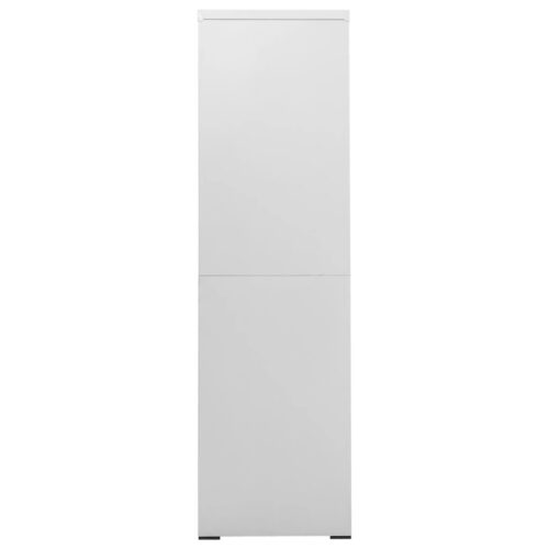 Filing Cabinet Light Grey 90x46x164cm Steel - Image 3