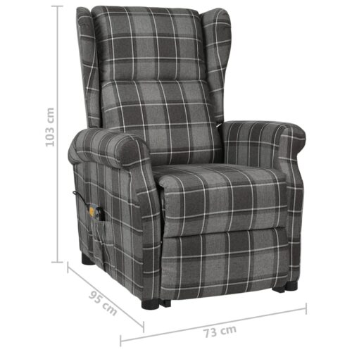 Stand up Massage Chair Grey Fabric - Image 8