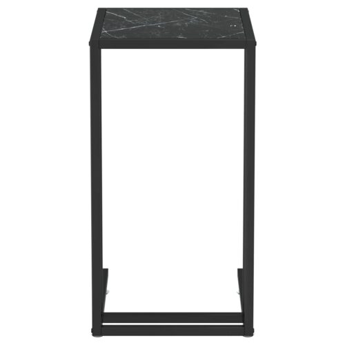 Tempered Glass Marble Side Coffee Table Sofa Lounge Storage Laptop Bedside Desk - Image 3