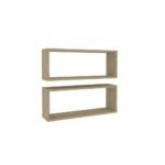 Wall Cube Shelves 2pcs Sonoma Oak 60x15x23cm Engineered Wood