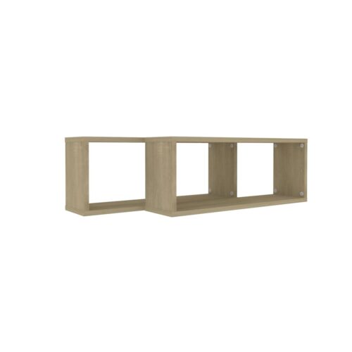Wall Cube Shelves 2pcs Sonoma Oak 60x15x23cm Engineered Wood - Image 7