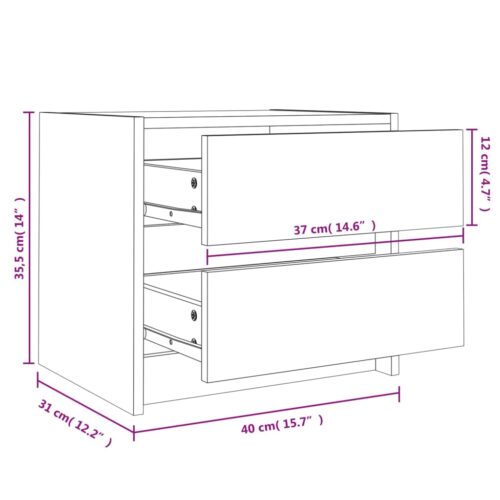 Solid Pine Wood Bedside Table Drawer Storage Side Cabinet Bedroom Nightstand - Image 10