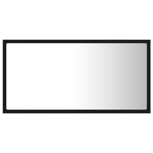 LED Bathroom Mirror Black 80x8.5x37cm Acrylic - Image 7